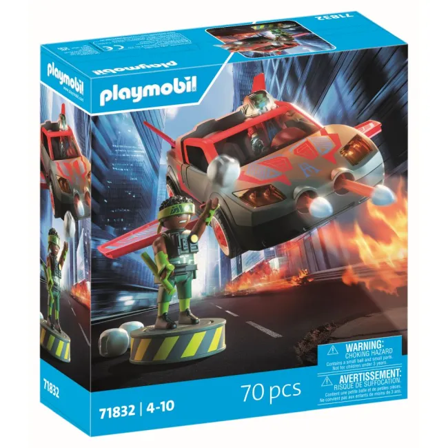 Playmobil - Jucarie de rol Lupta eroului cu vehicul - ARTPM71832