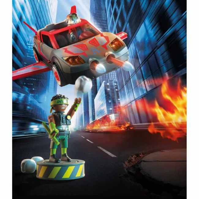Playmobil - Jucarie de rol Lupta eroului cu vehicul - ARTPM71832