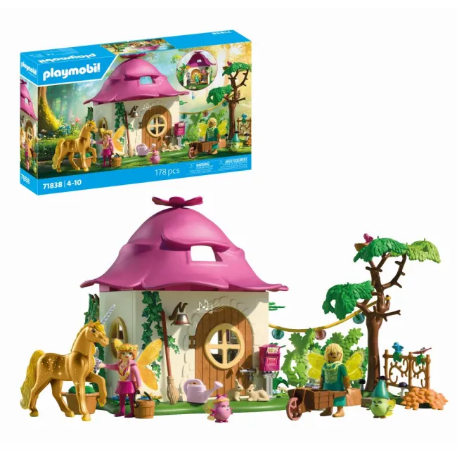 Playmobil - Jucarie de rol Casuta zanelor cu unicorn auriu - ARTPM71838