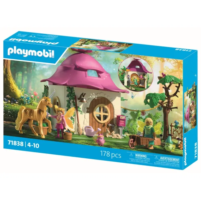 Playmobil - Jucarie de rol Casuta zanelor cu unicorn auriu - ARTPM71838