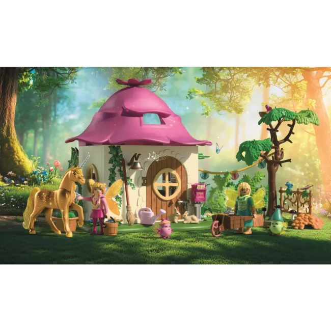Playmobil - Jucarie de rol Casuta zanelor cu unicorn auriu - ARTPM71838