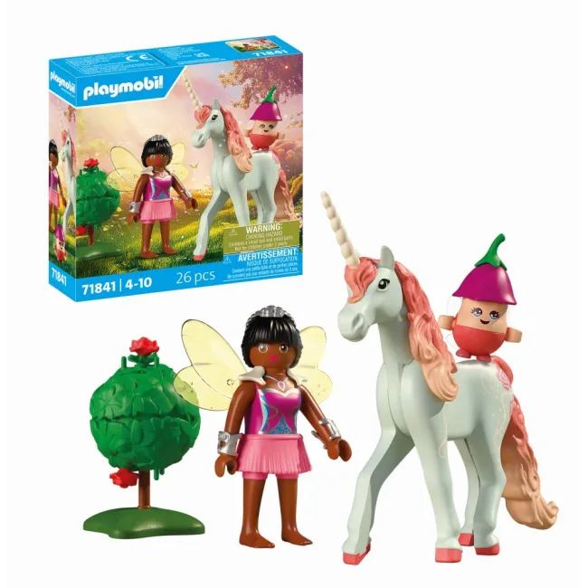 Playmobil - Jucarie de rol Figurina de colectie unicornul Sky Rose si zana - ARTPM71841