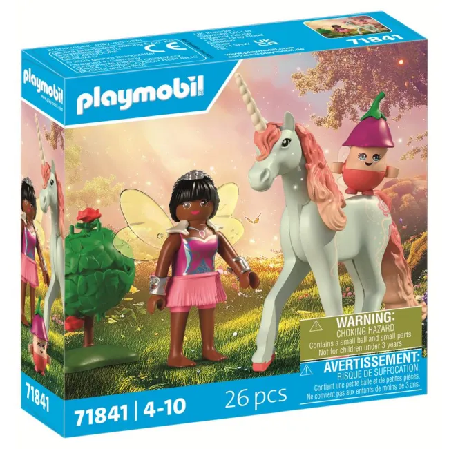 Playmobil - Jucarie de rol Figurina de colectie unicornul Sky Rose si zana - ARTPM71841