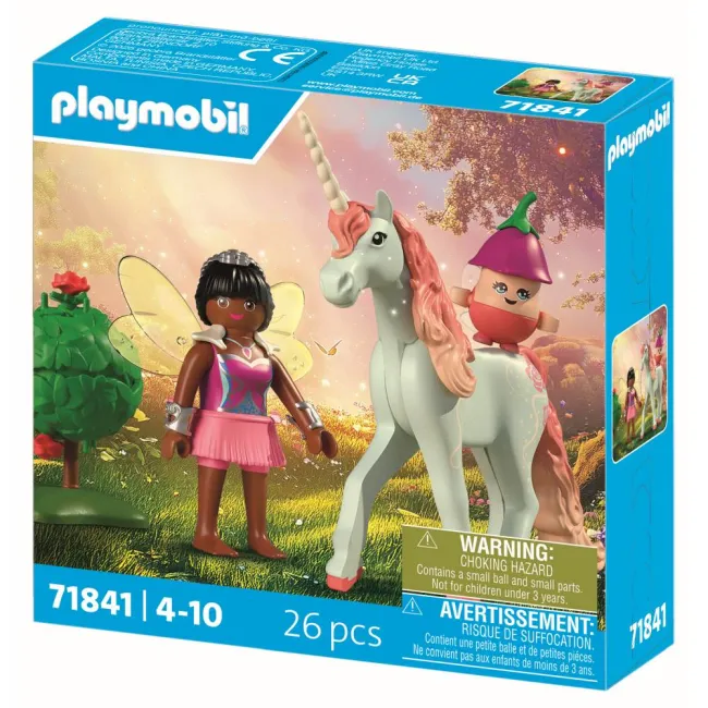 Playmobil - Jucarie de rol Figurina de colectie unicornul Sky Rose si zana - ARTPM71841
