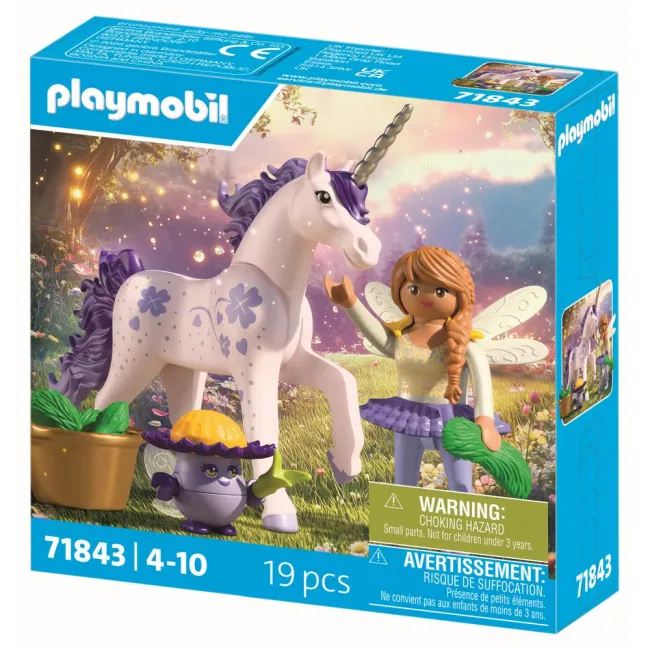 Playmobil - Jucarie de rol Figurina de colectie unicornul Lucky Lavender si zana - ARTPM71843