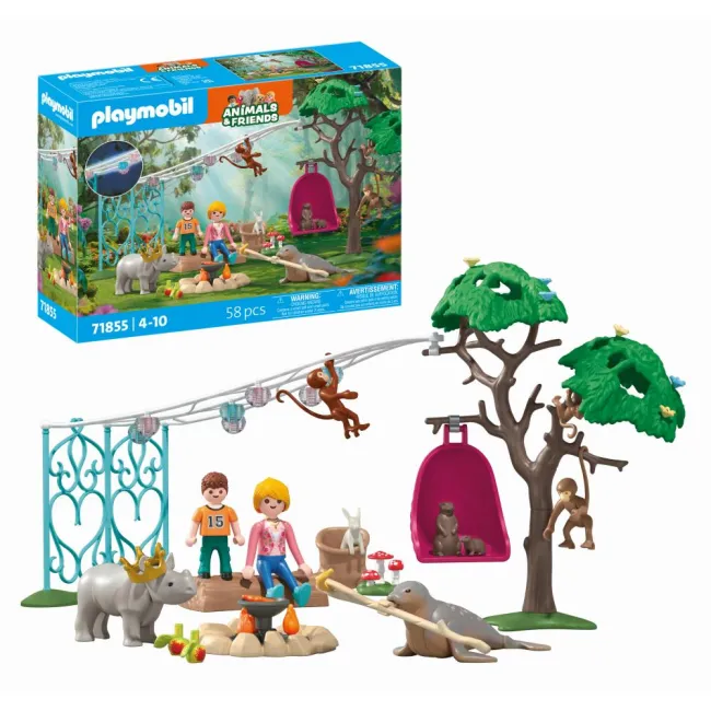 Playmobil - Jucarie de rol Petrecerea aniversara a animalelor - ARTPM71855