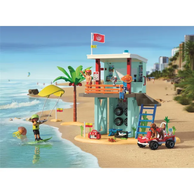 Playmobil - Jucarie de rol Turnul salvamarului si vehicul de plaja - ARTPM71903