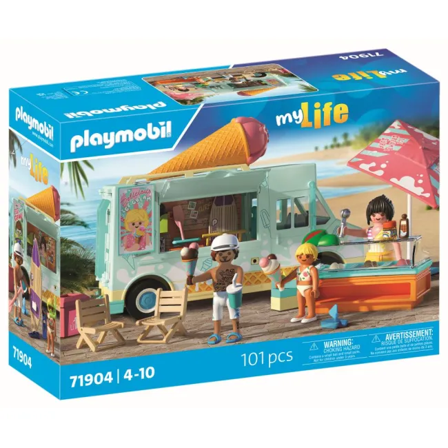Playmobil - Jucarie de rol Stand de inghetata si magazin cu articole de surf - ARTPM71904