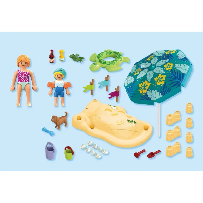 Playmobil - Jucarie de rol Distractie in familie la plaja - ARTPM71906