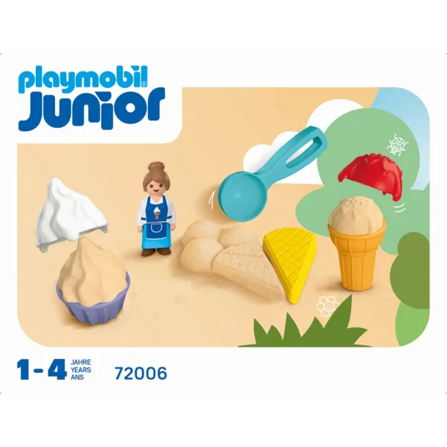 Playmobil - Junior Jucarii de nisip pentru pasionatii de inghetata - ARTPM72006