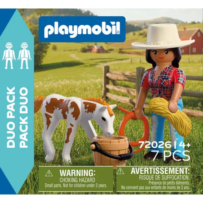 Playmobil - Set 2 figurine calareata si manz - ARTPM72026