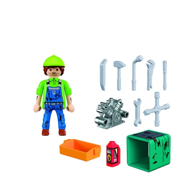 Playmobil - Figurina mecanic cu accesorii - ARTPM72031