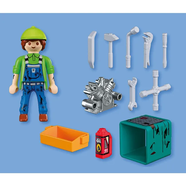 Playmobil - Figurina mecanic cu accesorii - ARTPM72031