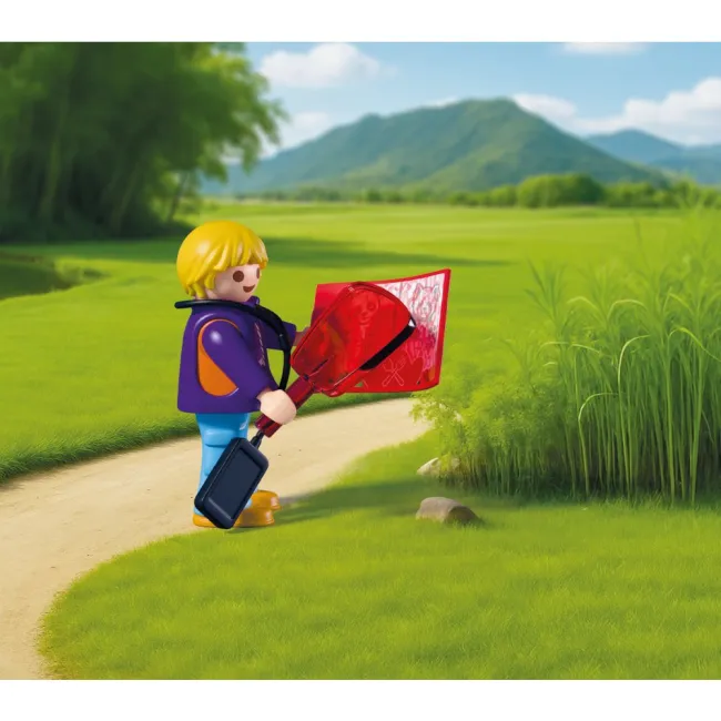 Playmobil - Jucarie de rol Ingrijitor zoo cu vehicul - ARTPM72072