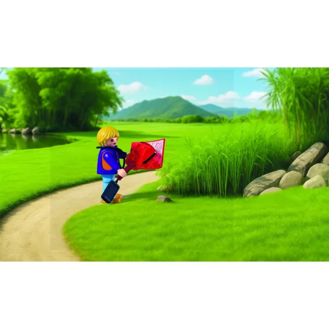 Playmobil - Jucarie de rol Ingrijitor zoo cu vehicul - ARTPM72072