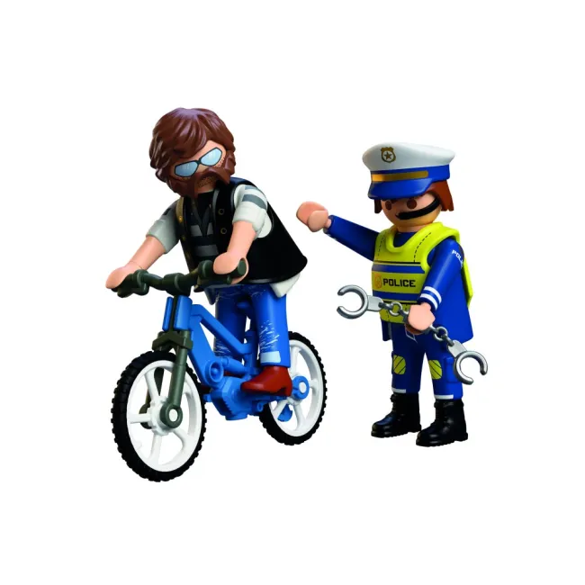 Playmobil - Jucarie de rol Prinderea hotului de biciclete - ARTPM72076