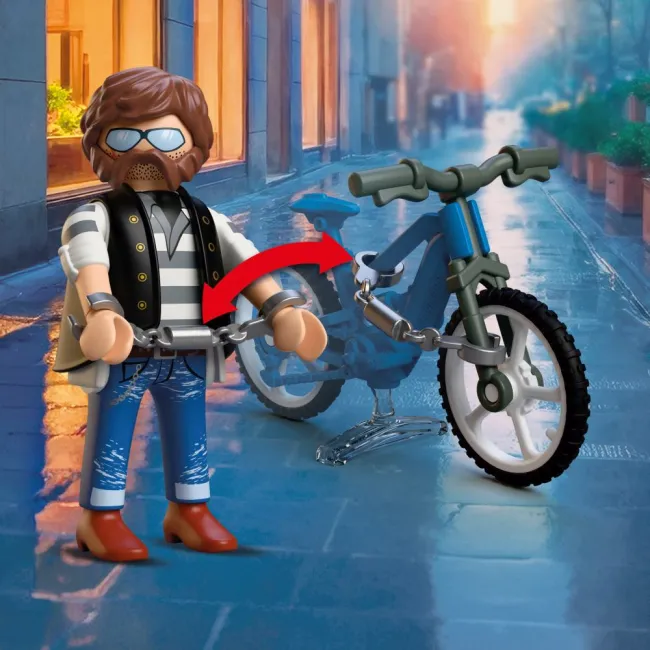 Playmobil - Jucarie de rol Prinderea hotului de biciclete - ARTPM72076