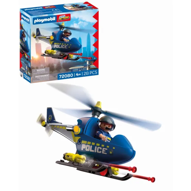 Playmobil - Jucarie de rol Elicopter de politie - ARTPM72080