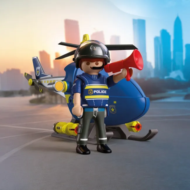 Playmobil - Jucarie de rol Elicopter de politie - ARTPM72080