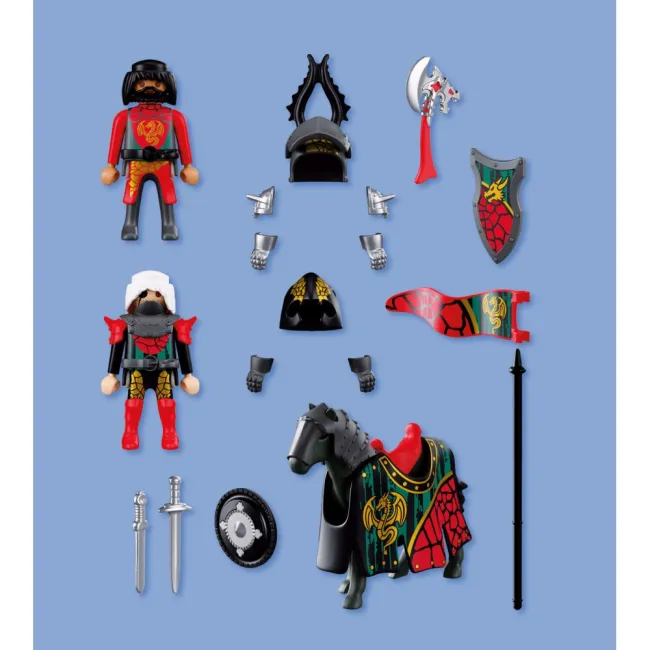 Playmobil - Jucarie de rol Conducatorul cavalerilor Dragon - ARTPM72118