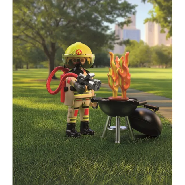 Playmobil - Figurina pompier si gratar - ARTPM72149