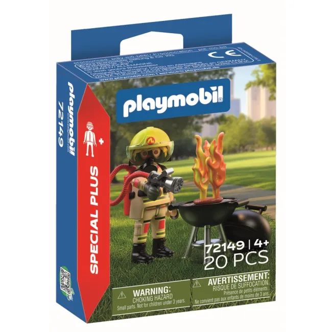 Playmobil - Figurina pompier si gratar - ARTPM72149