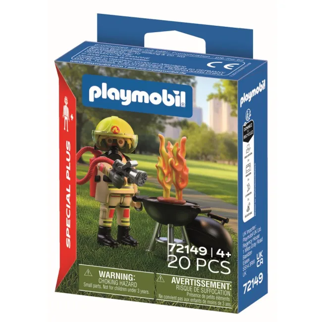 Playmobil - Figurina pompier si gratar - ARTPM72149