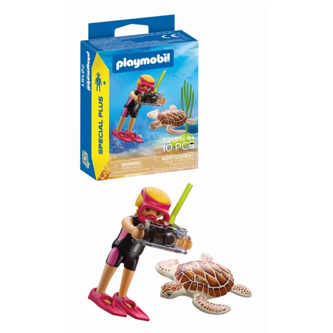 Playmobil - Figurina scafandru si testoasa - ARTPM72151