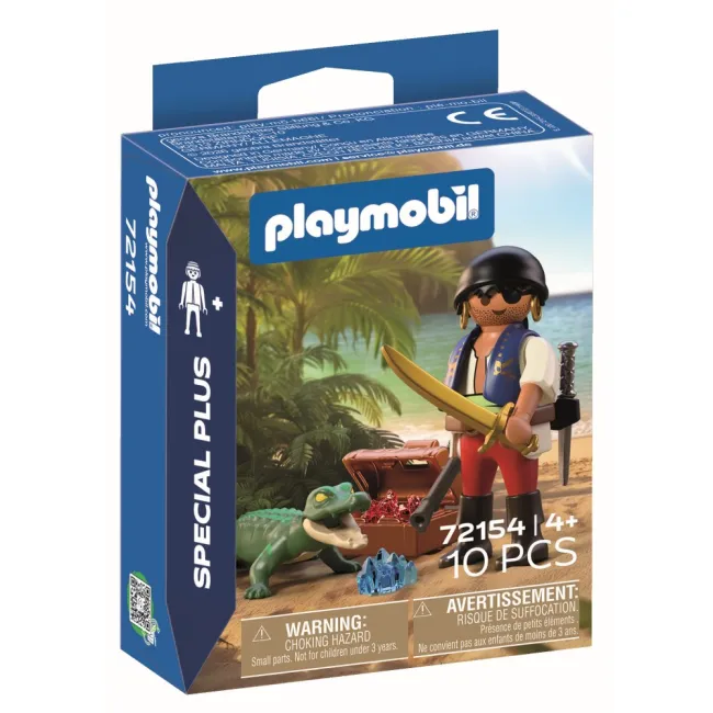 Playmobil - Figurina pirat si caiman - ARTPM72154