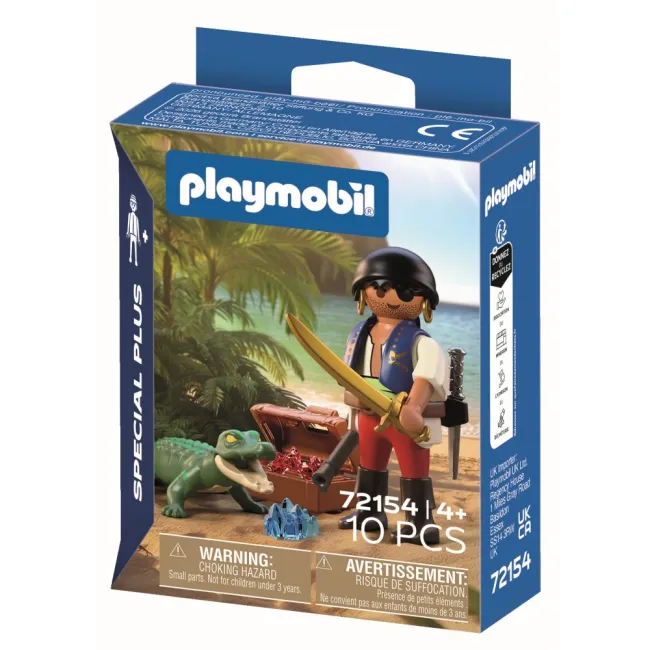 Playmobil - Figurina pirat si caiman - ARTPM72154