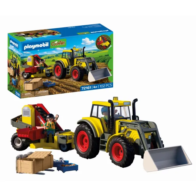 Playmobil - Jucarie de rol Tractor cu masina de recoltat cartofi - ARTPM72161
