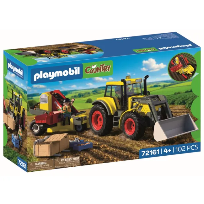 Playmobil - Jucarie de rol Tractor cu masina de recoltat cartofi - ARTPM72161