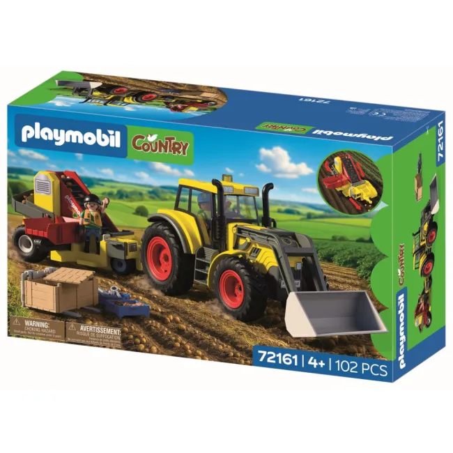 Playmobil - Jucarie de rol Tractor cu masina de recoltat cartofi - ARTPM72161
