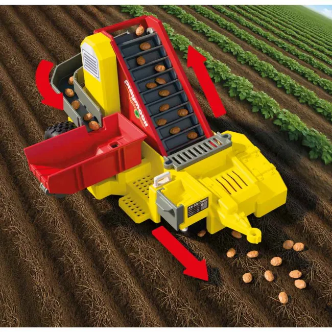 Playmobil - Jucarie de rol Tractor cu masina de recoltat cartofi - ARTPM72161
