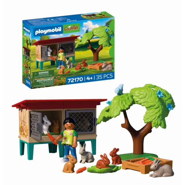 Playmobil - Jucarie de rol Tarcul iepurilor - ARTPM72170