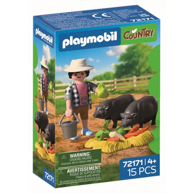 Playmobil - Jucarie de rol Fermier cu porci vietnamezi - ARTPM72171