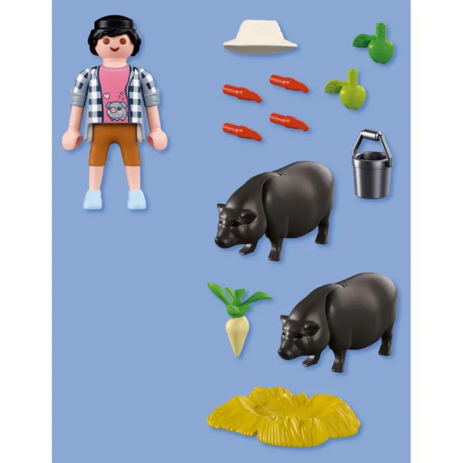 Playmobil - Jucarie de rol Fermier cu porci vietnamezi - ARTPM72171
