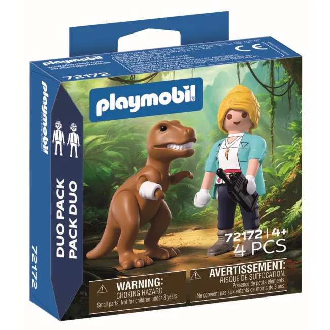 Playmobil - Set 2 figurine exploratoare si T-Rex - ARTPM72172