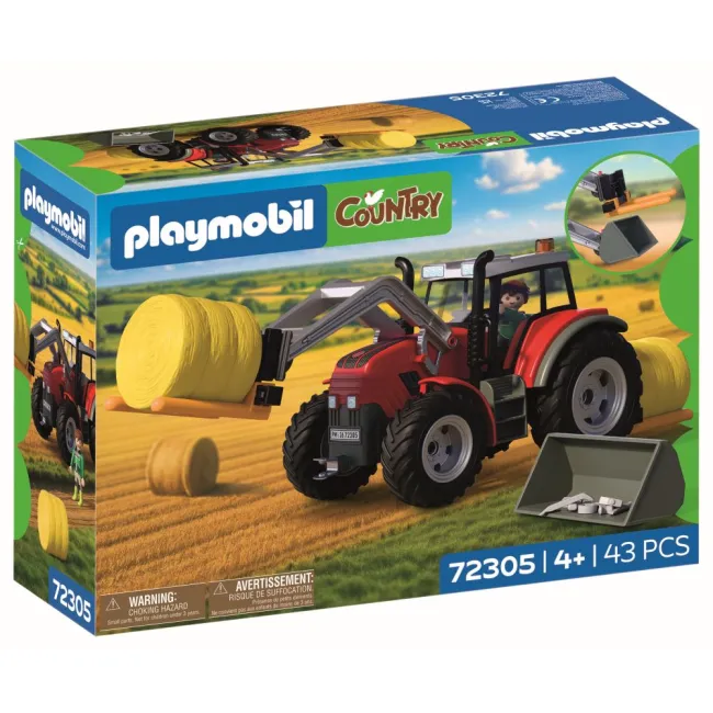 Playmobil - Jucarie de rol Tractor cu baloti de fan - ARTPM72305