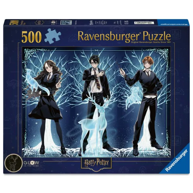 Ravensburger - Puzzle care straluceste in intuneric Harry Potter 500 piese - ARTRVSPA01509
