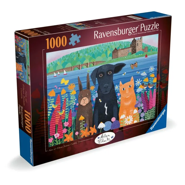 Ravensburger - Puzzle animalute la castelul Eilean Donan 1000 piese - ARTRVSPA01575