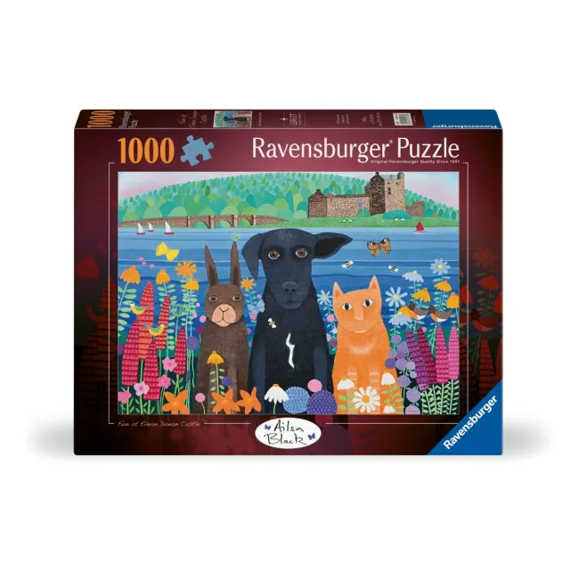 Ravensburger - Puzzle animalute la castelul Eilean Donan 1000 piese - ARTRVSPA01575
