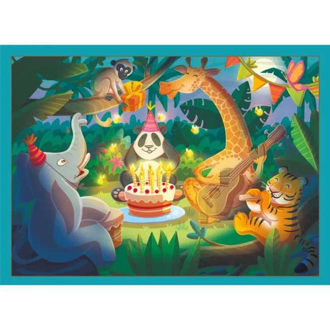 Ravensburger - Puzzle interactiv cu buton sonor pentru testarea rapiditatii animalute jucause 4x35 piese - ARTRVSPC04171