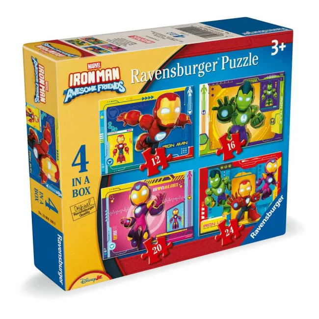 Ravensburger - Puzzle Iron Man si prietenii 4 buc in cutie 12 16 20 24 piese - ARTRVSPC04190
