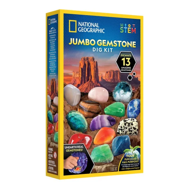 National Geographic - Set de excavare si descoperire pietre pretioase mari - ARTNG23180