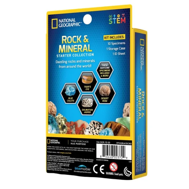 National Geographic - Set educativ cu 10 Exemplare de roci si minerale - ARTNG23729
