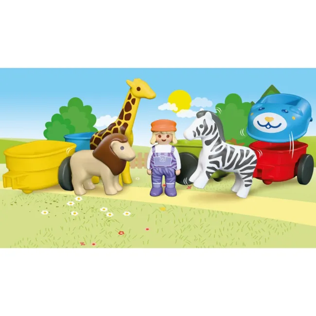 Playmobil - Junior Trenulet cu animale - ARTPM72084