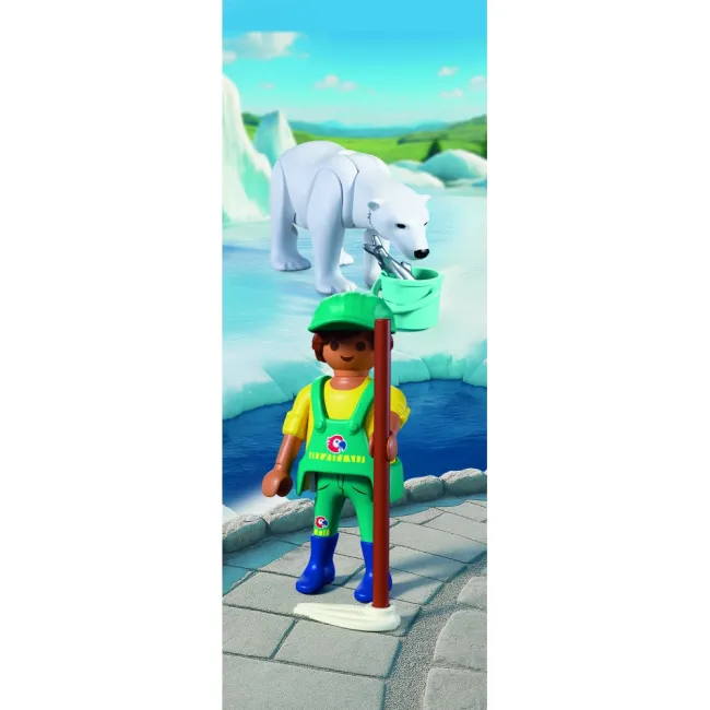 Playmobil - Jucarie de rol Ingrijitor zoo si urs polar - ARTPM72090