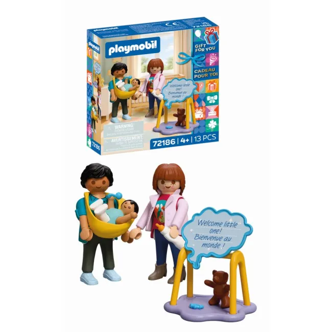 Playmobil - Set cadou pentru nastere Familie cu bebelus - ARTPM72186
