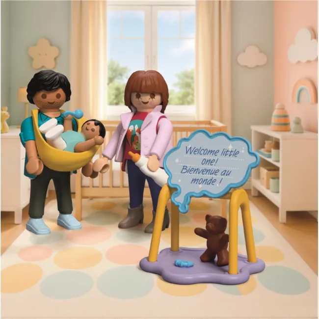 Playmobil - Set cadou pentru nastere Familie cu bebelus - ARTPM72186